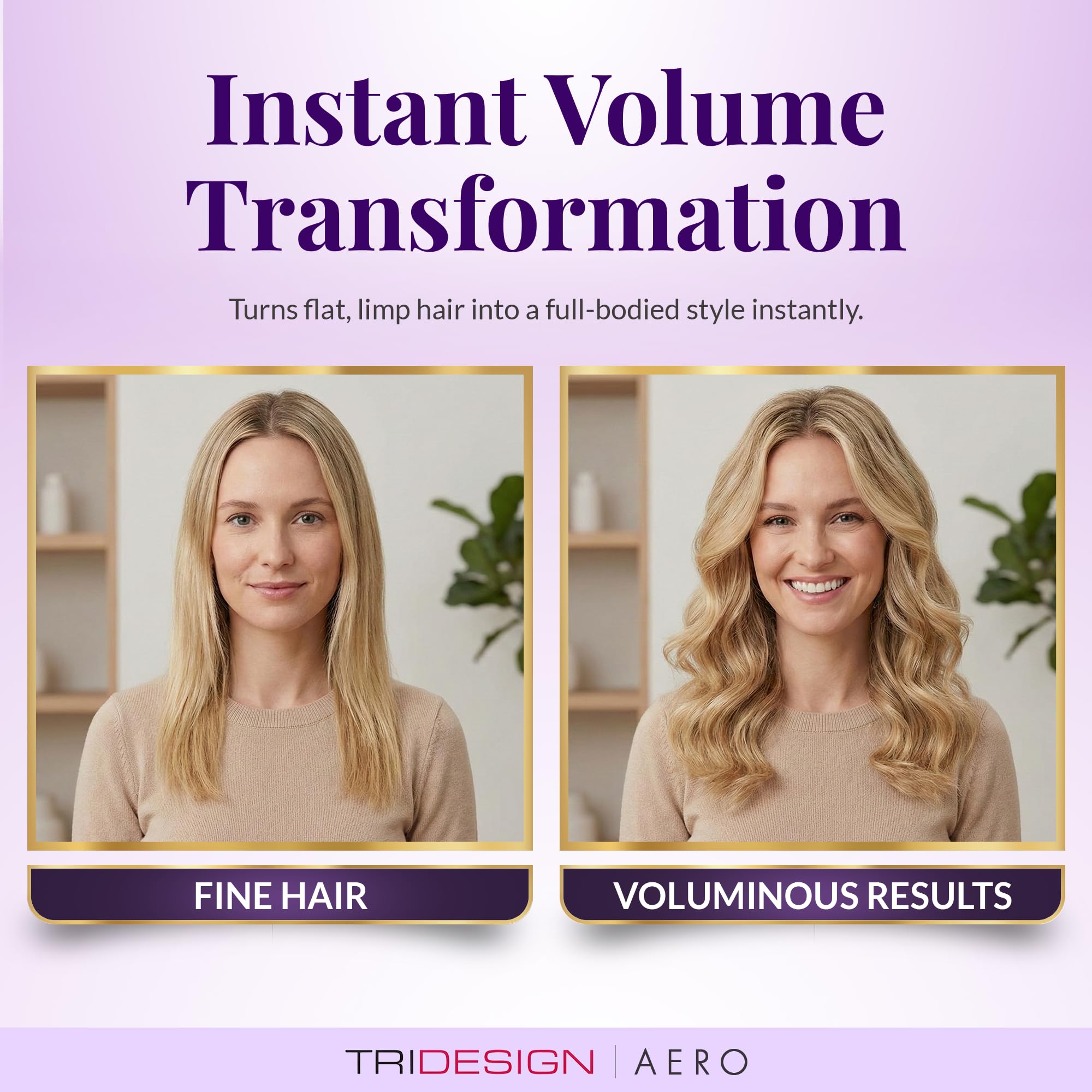TRIDESIGN Aero Body Infusion Volumizer: aplicación en cabello húmedo para cuerpo y brillo