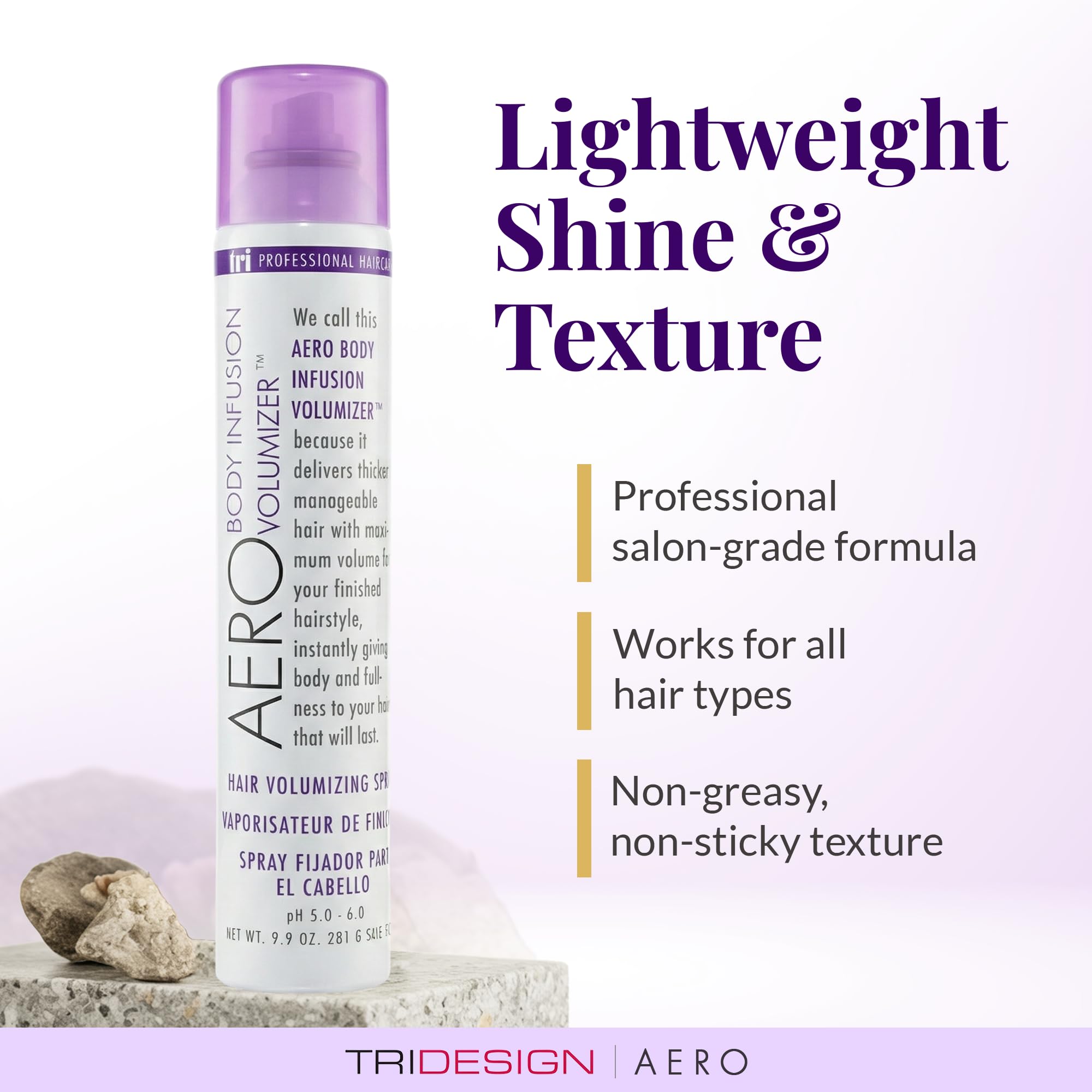 TRIDESIGN Aero Body Infusion Volumizer: textura ligera y brillo saludable