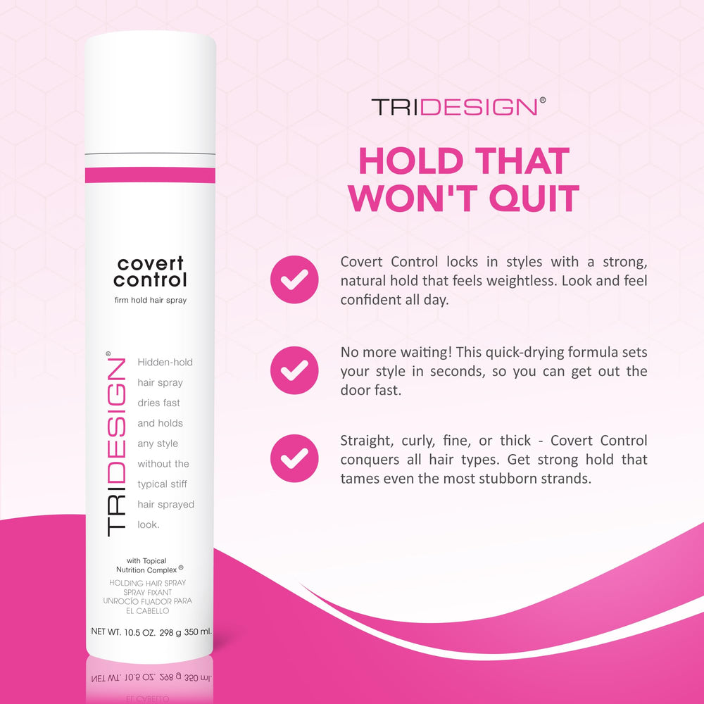 TRIDESIGN Covert Control: fijación firme para cualquier tipo de cabello