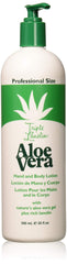 Loción Triple Lanolin en botella con Aloe Vera, hidrata sin grasa.