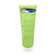 TRISWIM Kids, botella de ducha corporal con fragancia Lima Zen Mango para hidratación suave.