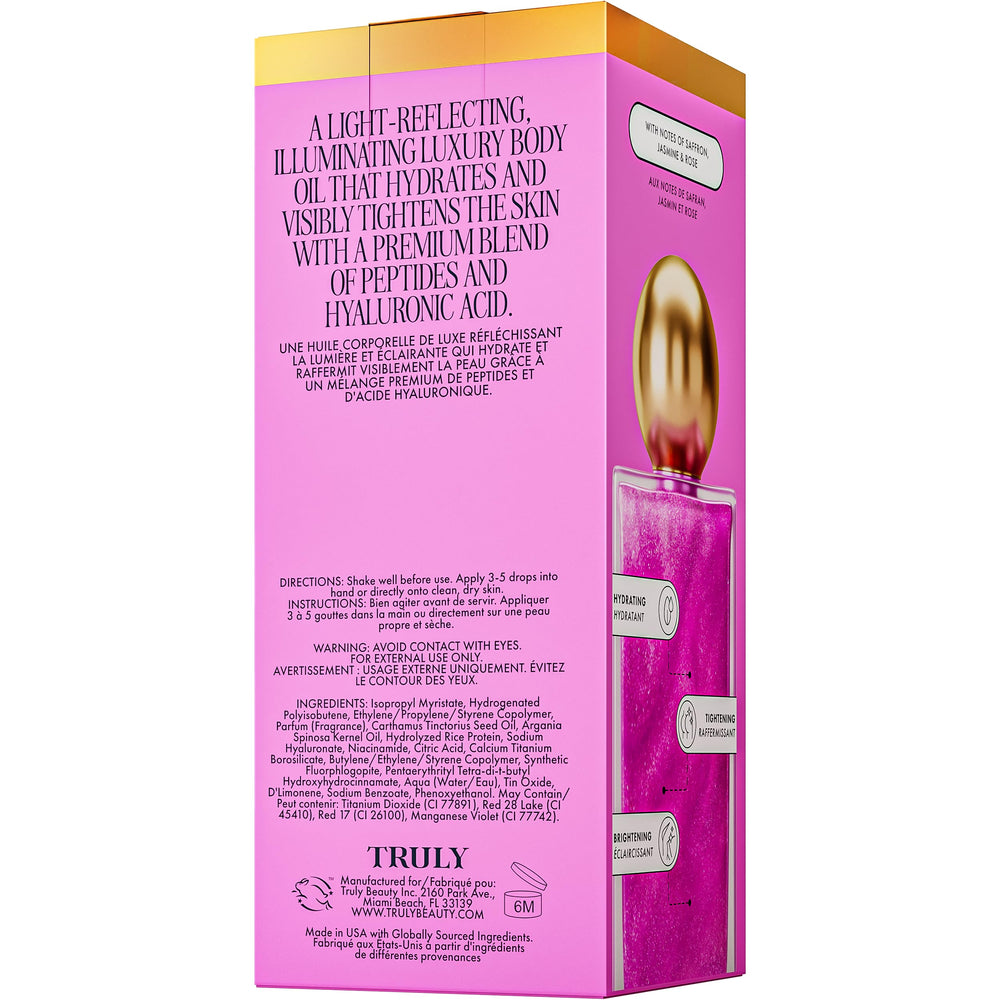 Truly Birthday Sex, aceite ligero que ilumina e hidrata la piel.