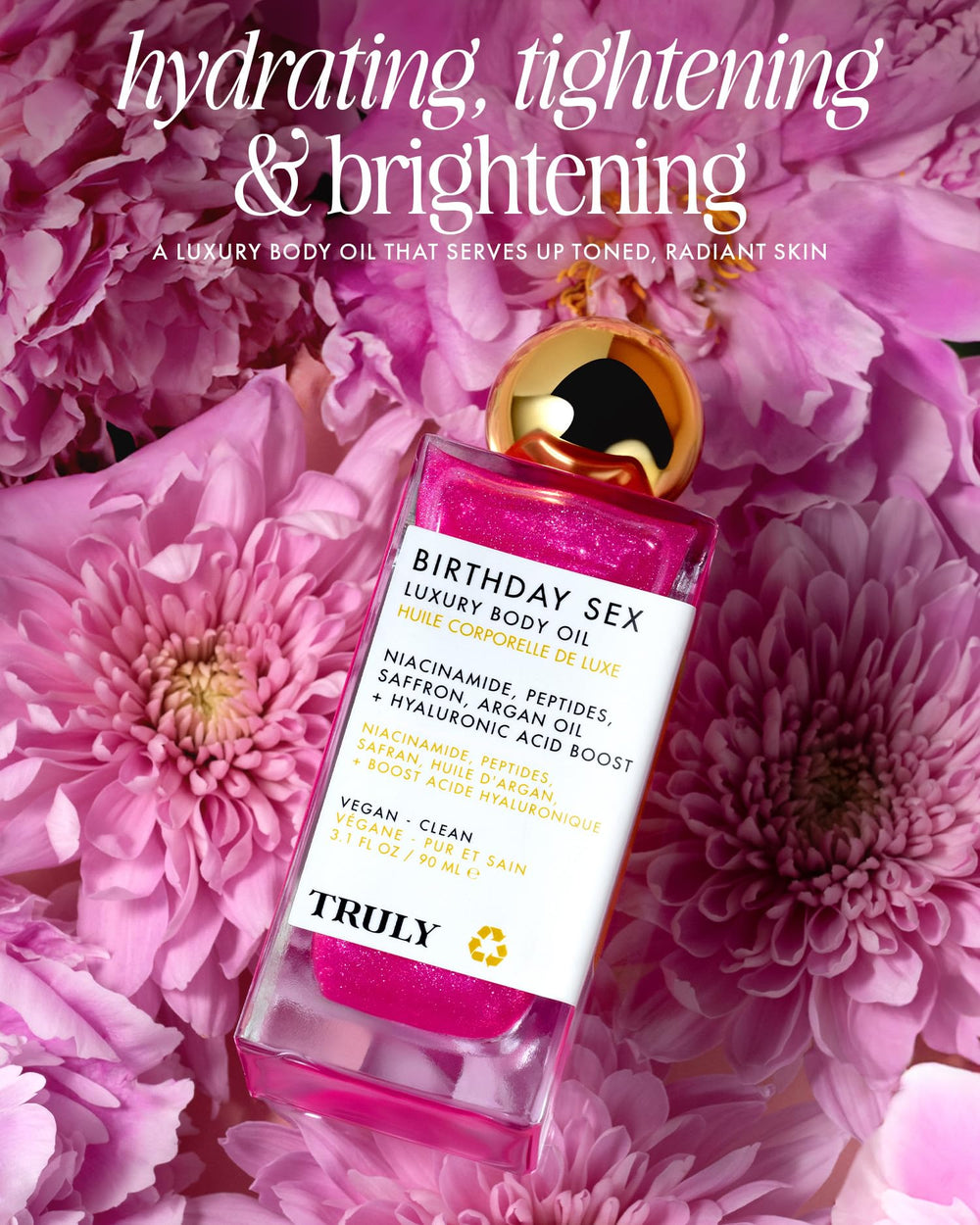 Truly Birthday Sex, textura sedosa para piel suave y flexible.