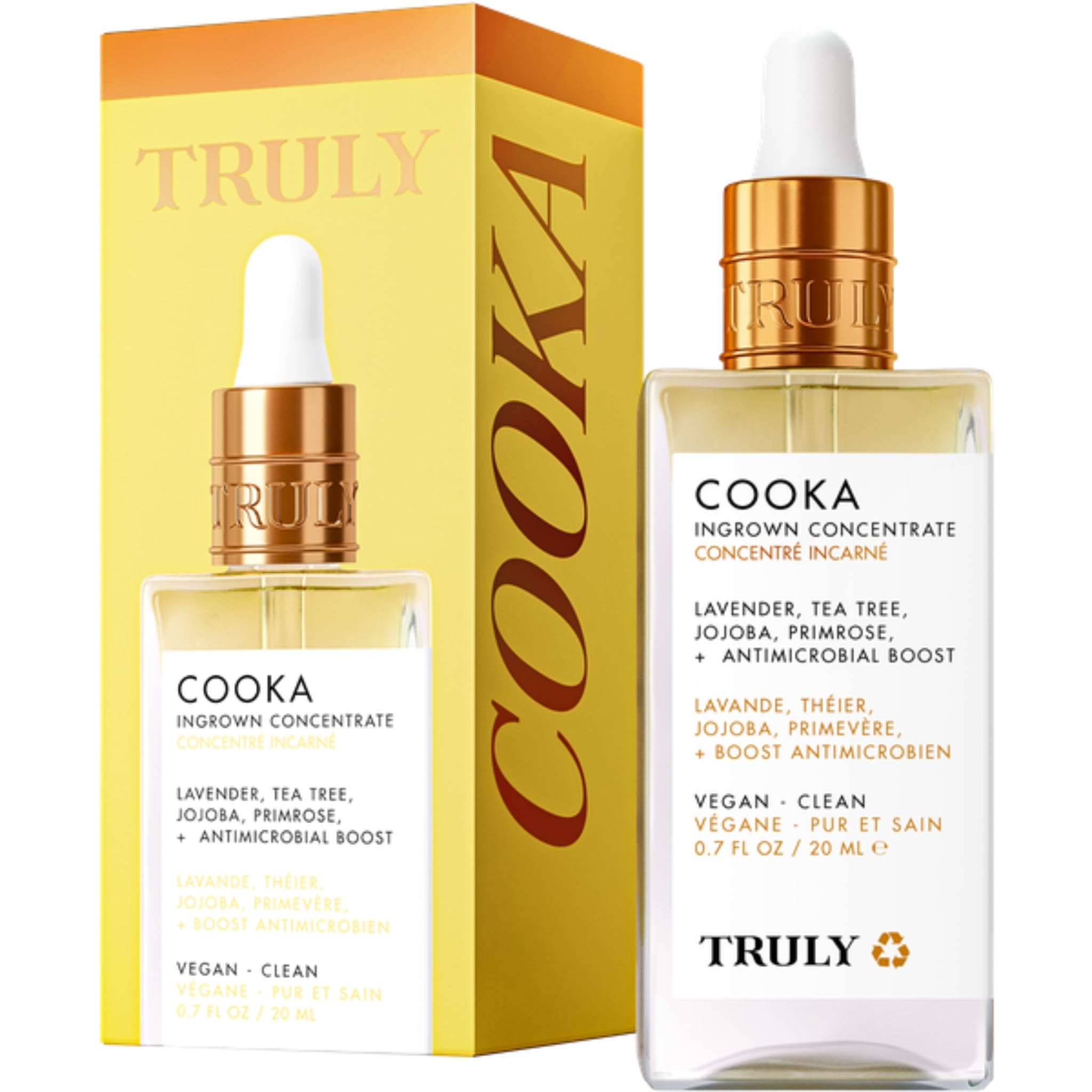 Truly Cooka Concentrate, botella para aplicación suave en piel sensible.