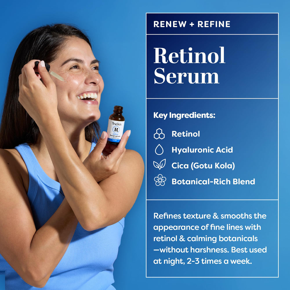 TruSkin serum cica y té verde, ingredientes calmantes para piel sensible.