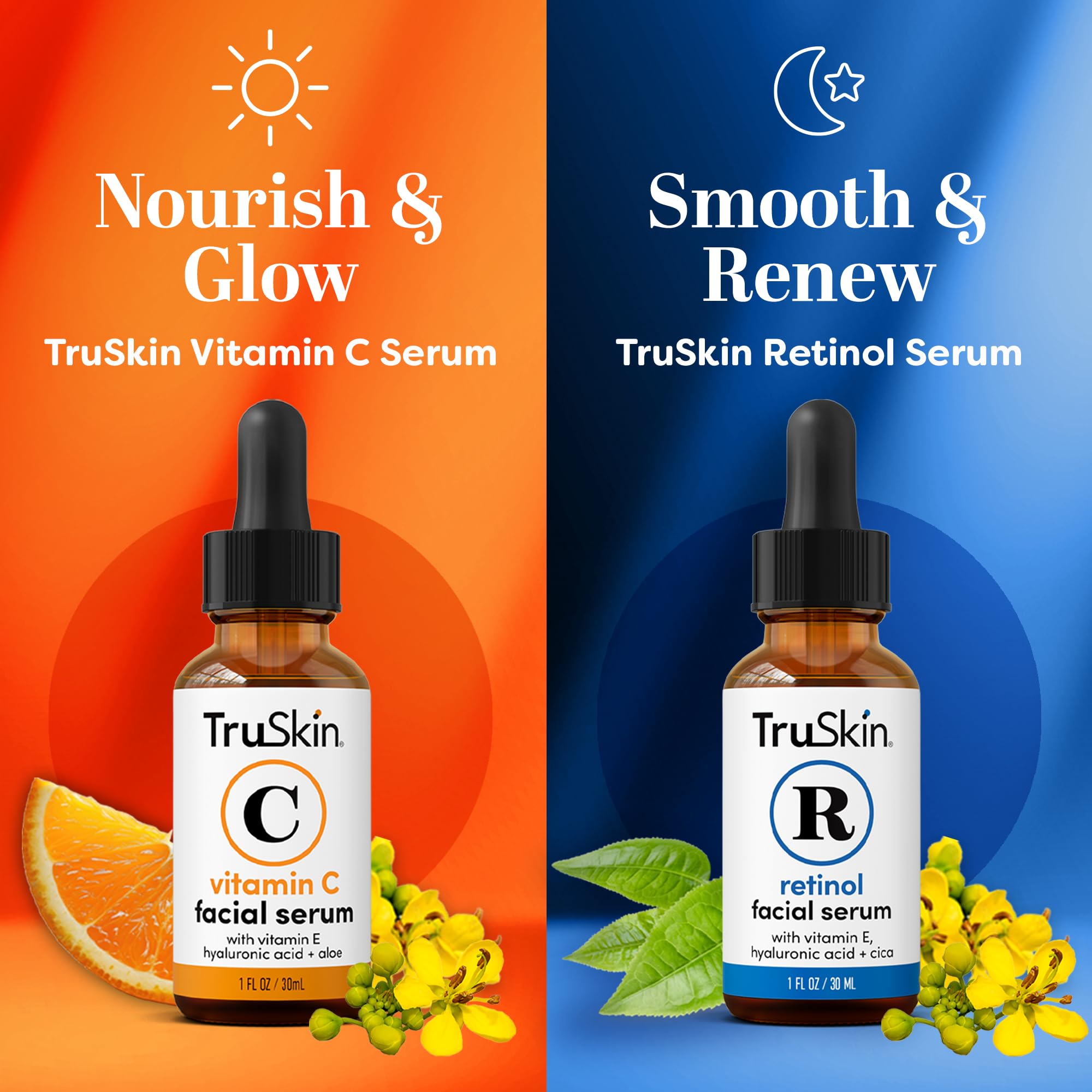 TruSkin serum Retinol, botella suavidad: textura más suave al aplicar.