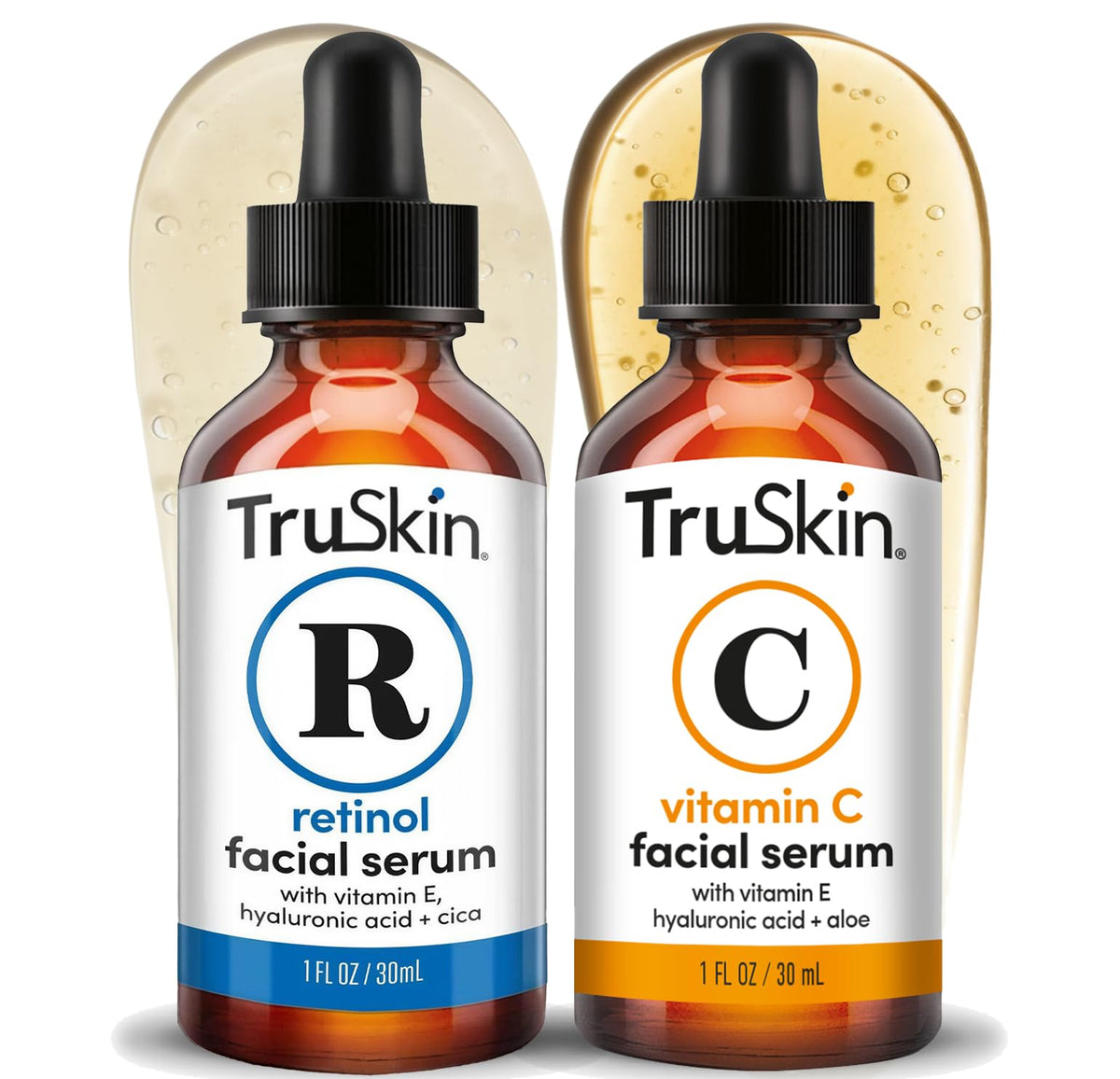 TruSkin serum Vitamina C, botella brillo: posible iluminación del tono de piel.