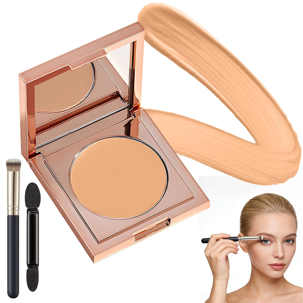 TRWLCFF Corrector CC Ojeras con brocha para un acabado natural y cómodo.