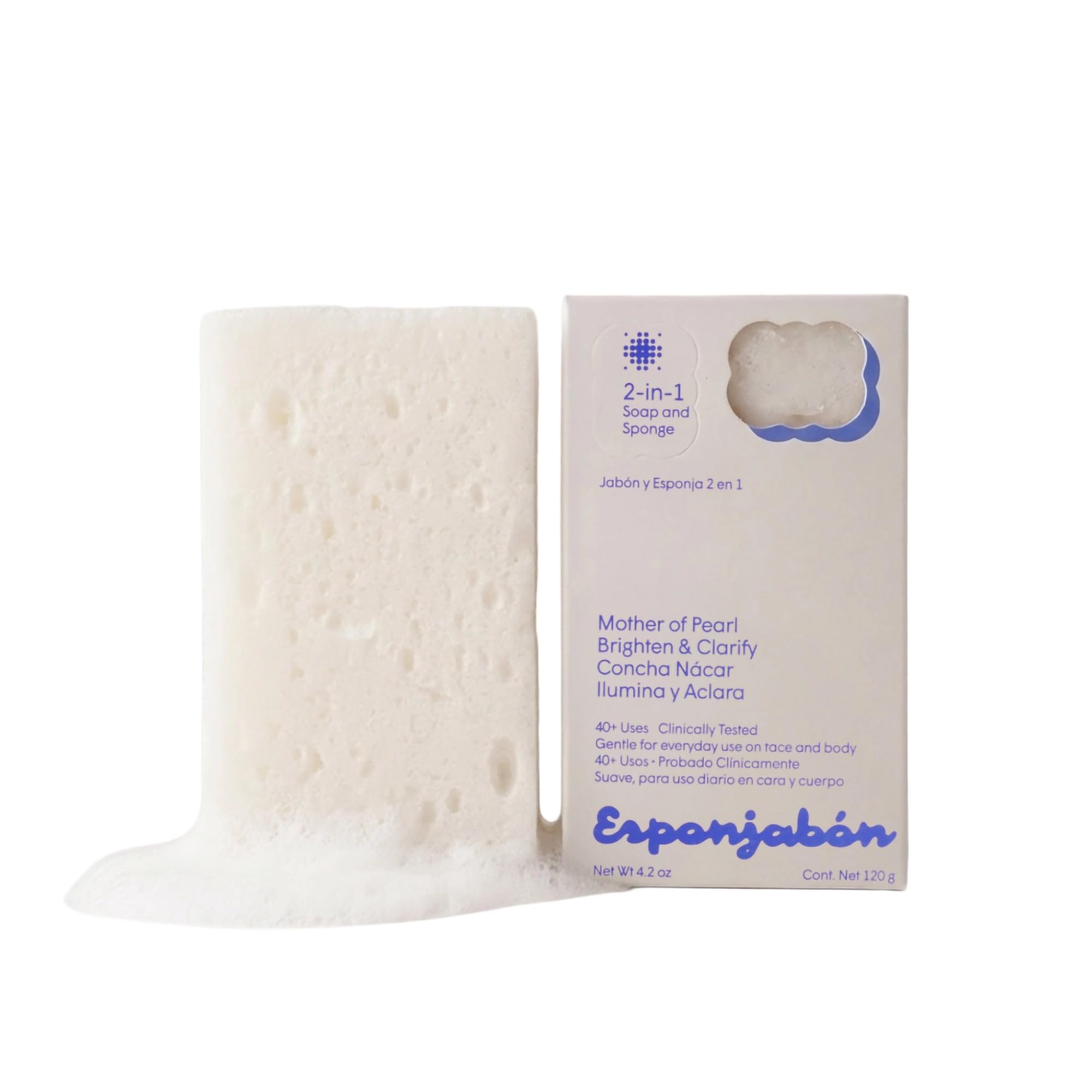 T.TAIO Esponjabon Madre de Perla realza brillos naturales de la piel sin irritación.