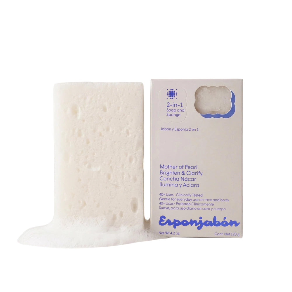 T.TAIO Esponjabon Madre de Perla realza brillos naturales de la piel sin irritación.
