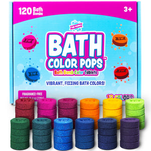 Tub Works Bombas de baño para niños: 120 unidades con colores brillantes.