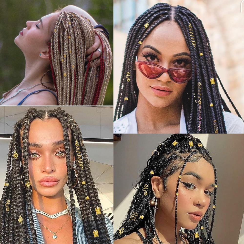 Tuefuzy accesorios dorados para extensiones, realzan la melena con facilidad.