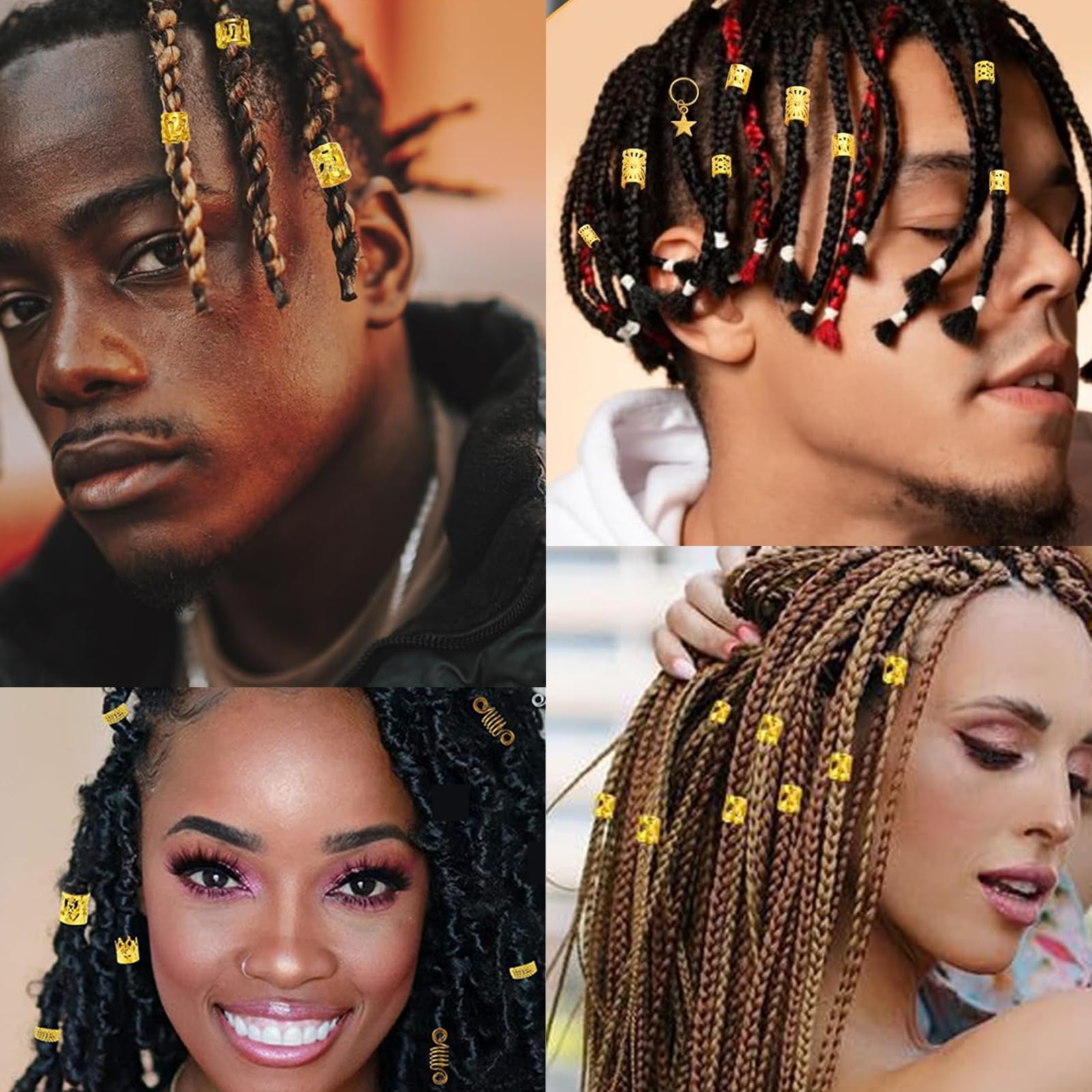 Fijación ajustable y fácil de colocar sin dañar el cabello.