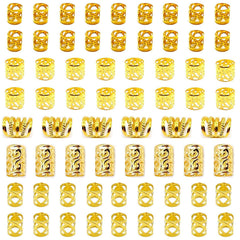 Tuefuzy joyas para trenzas en oro, conjunto de 100 piezas para uso diario.