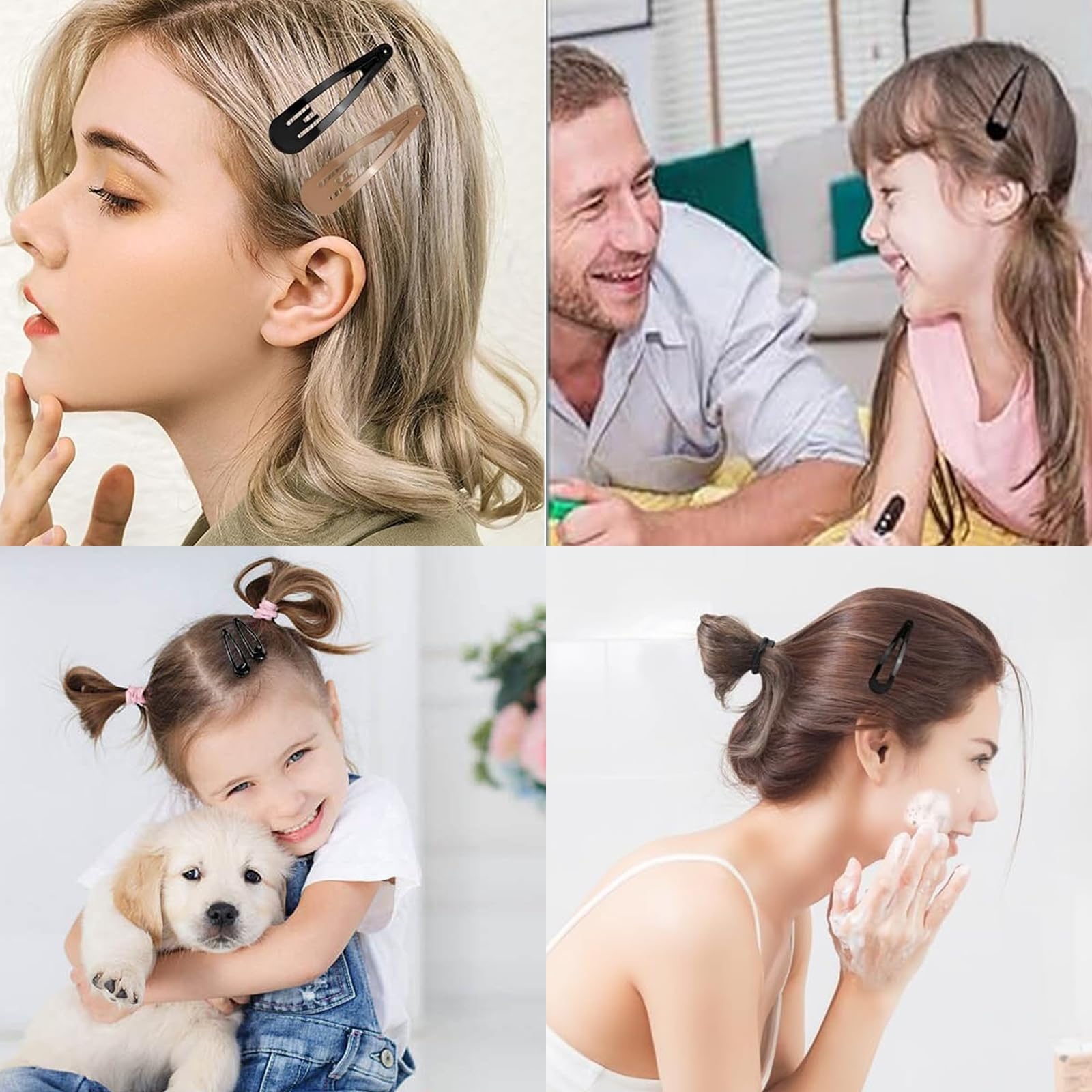 Pinzas Tuefuzy para todo tipo de cabello, fijación estable y sin enredos.