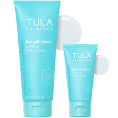 TULA limpiador purificante duo: doble set para piel limpia y equilibrada.