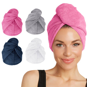 Turbie Twist pack cuatro toallas microfibra para todo tipo de cabello