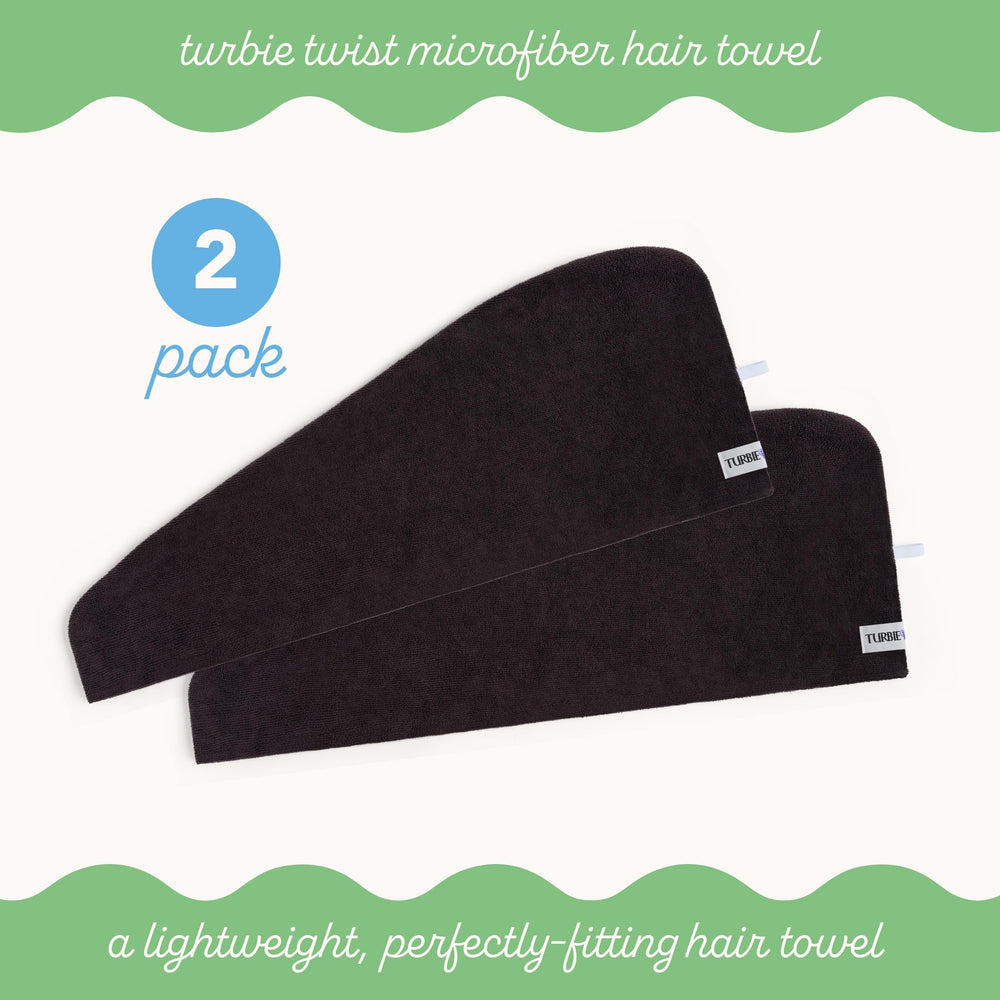 Turbie Twist turbante para pelo para secado suave sin enredos.