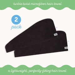 Turbie Twist turbante para pelo para secado suave sin enredos.