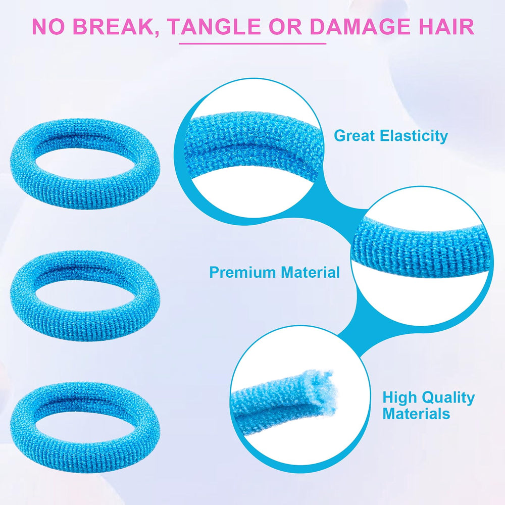 TVINLIK coleteros sin daño, elásticos suaves cuidan el cabello sensible.