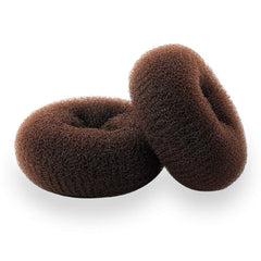 TwistyTieLB rosquilla para pelo mediano de 3 pulgadas en marrón, aporta volumen al peinado.