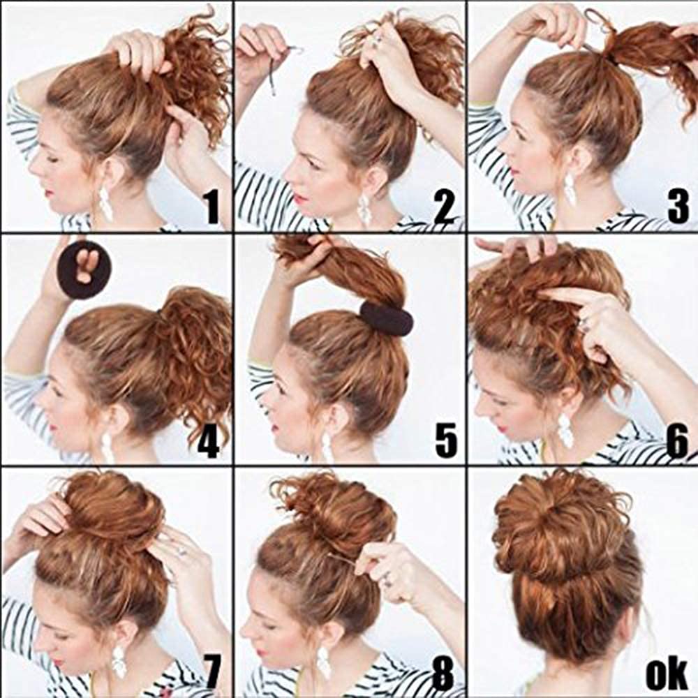 TwistyTieLB uso rapido moño para cabello corto y fino.