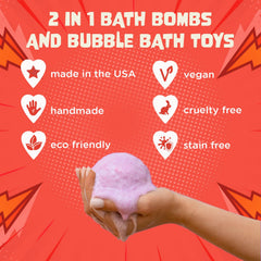 Two Sisters bomba de baño con aromas frutales para experiencia sensorial
