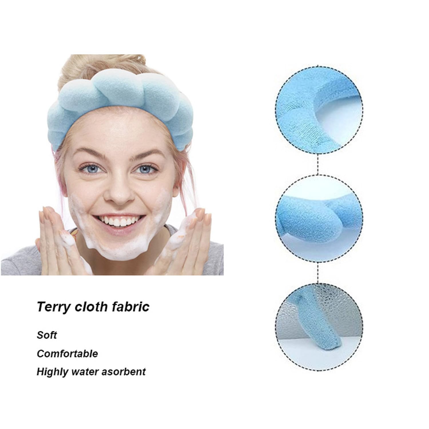 Diadema TYSSELY de uso múltiple ideal para rostro y yoga.