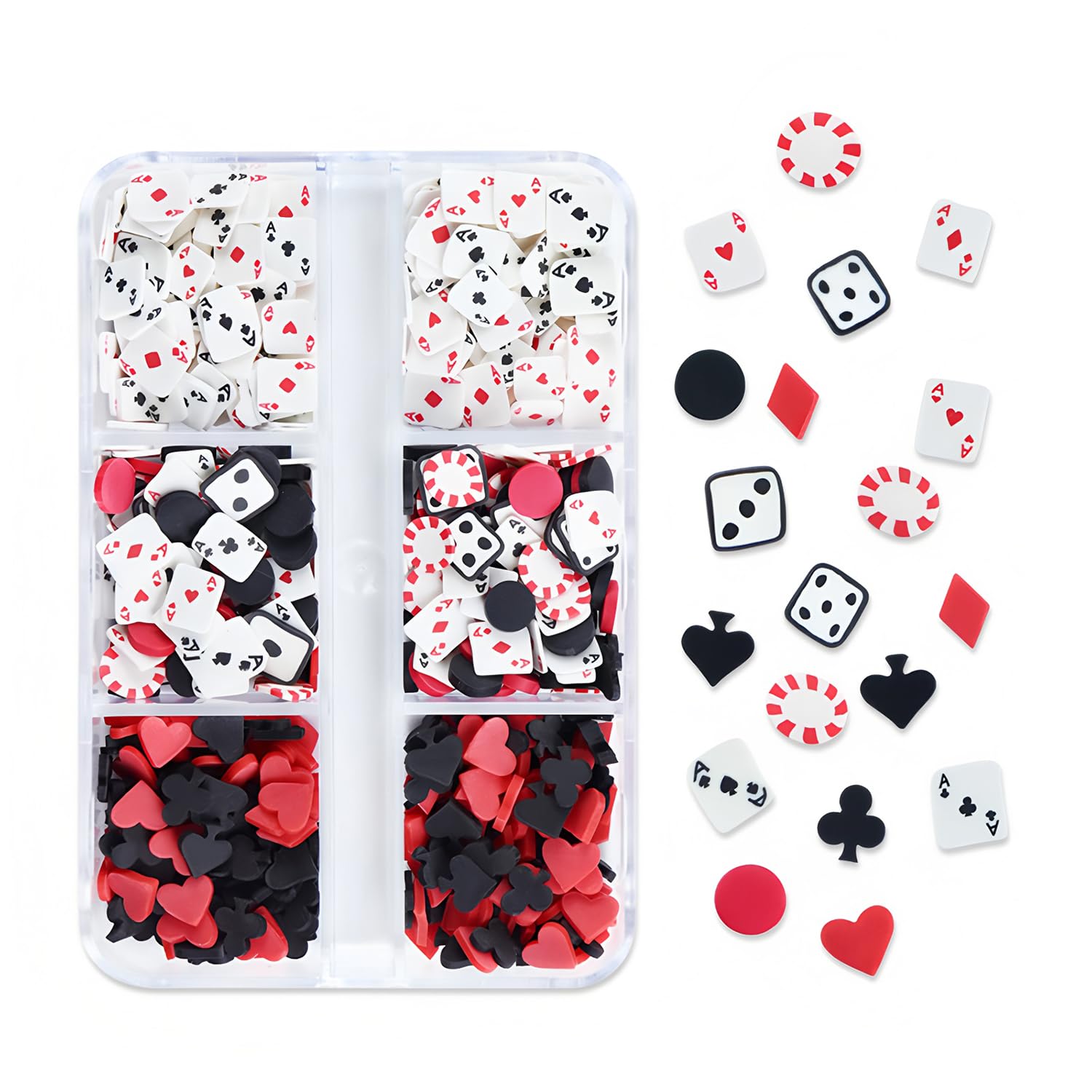 Tyuimhx láminas póker corazones para uñas, diseño 3D para DIY