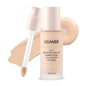 UCANBE base concealer dual con aplicador angular para precisión alrededor de ojos y manchas