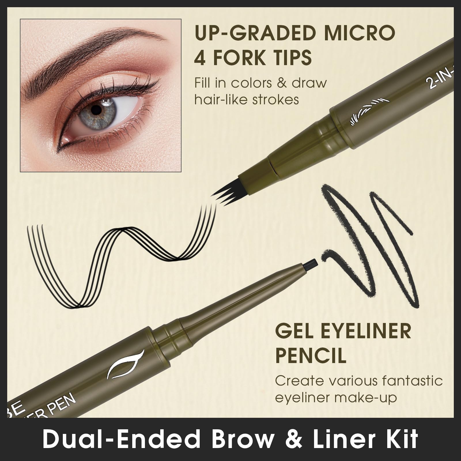 UCANBE delineador gel cejas para definir líneas suaves y definidas.