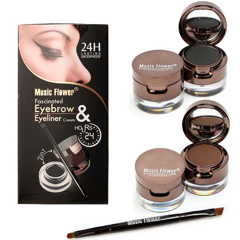 UCANBE delineador gel para cejas negro, definición suave y precisa