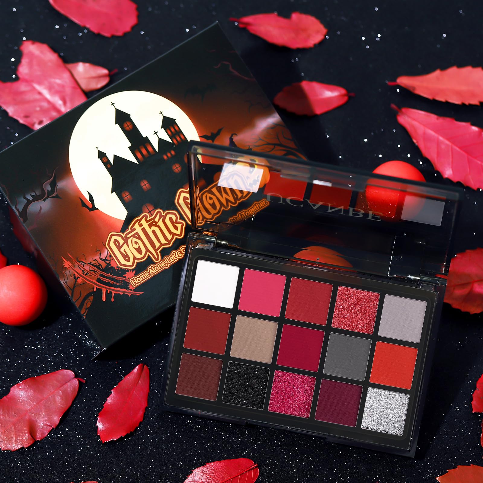 UCANBE efectos rojos con glitter para fiestas brillantes.