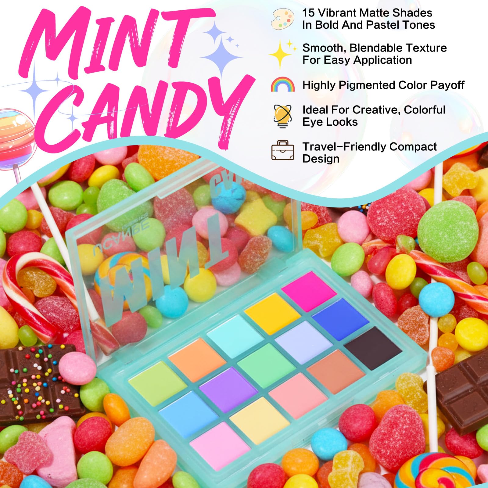 UCANBE Mint Candy: muestra de pigmentos intensos para transición suave
