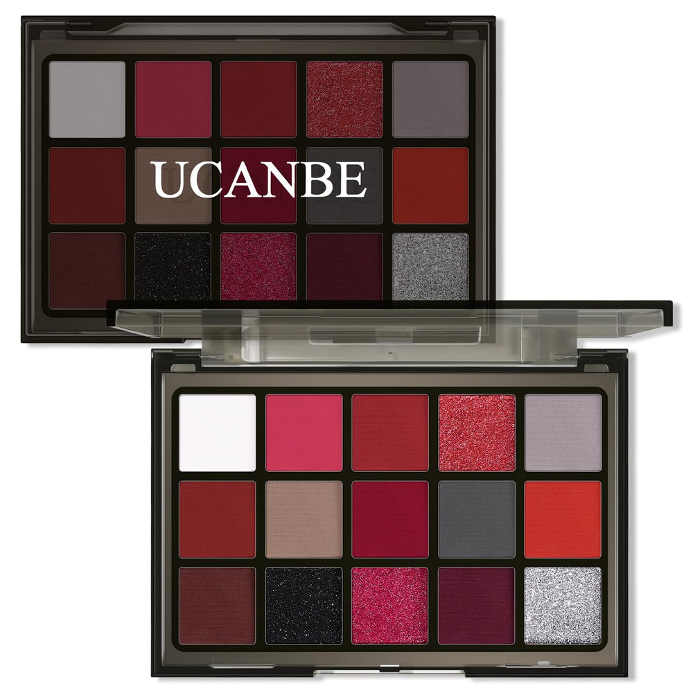 UCANBE paleta sombras rojas para looks intensos y duraderos.