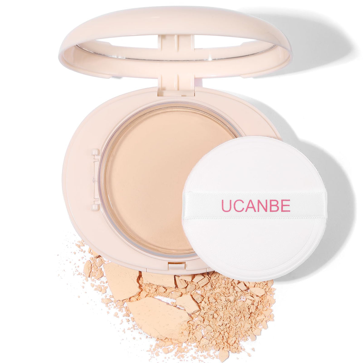 UCANBE polvo compacto 2 en 1 para base ligera y fijado mate.