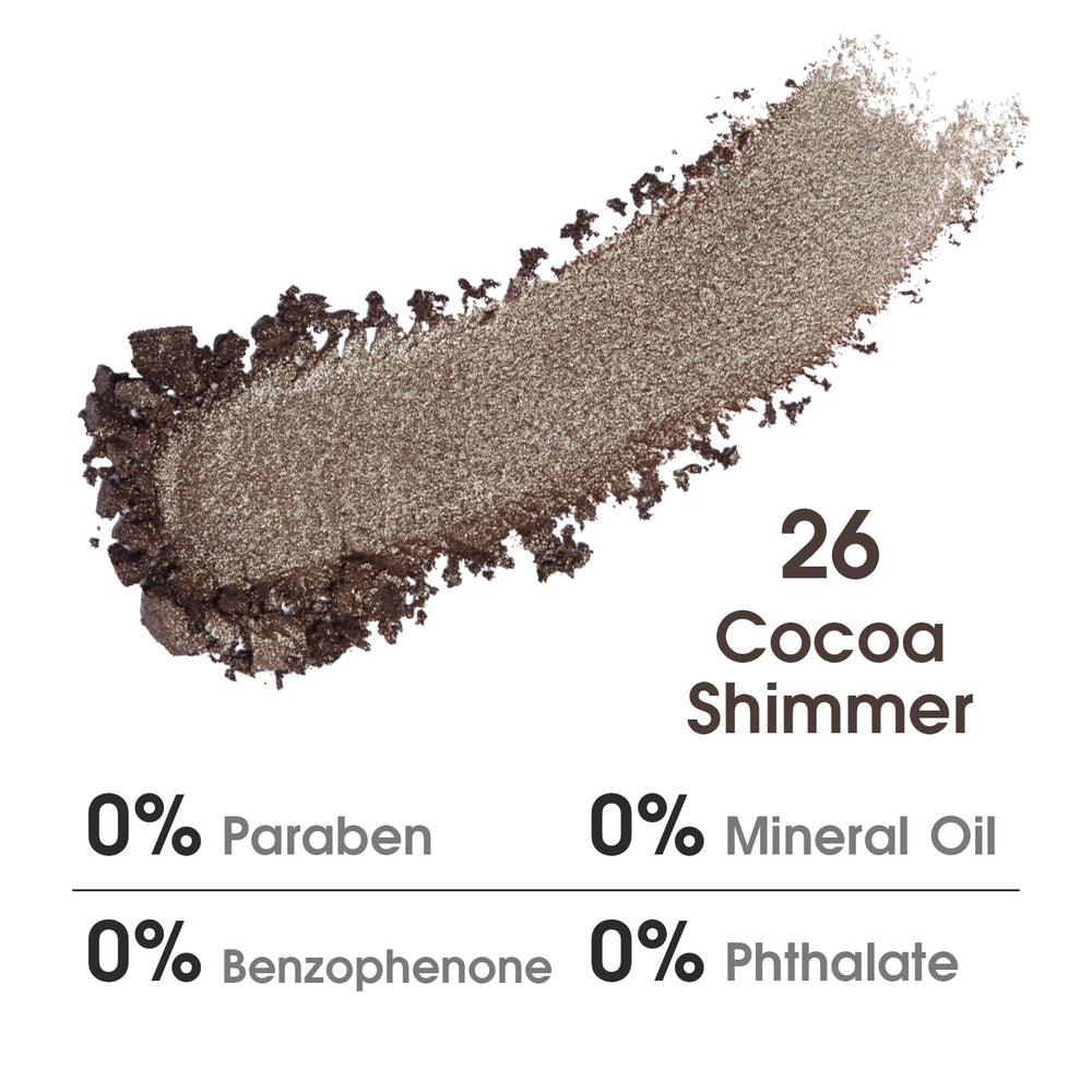 UCANBE Cocoa Brown Shimmer: muestra de tonos shimmer para difuminado suave