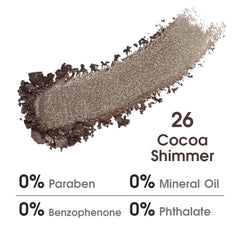 UCANBE Cocoa Brown Shimmer: muestra de tonos shimmer para difuminado suave