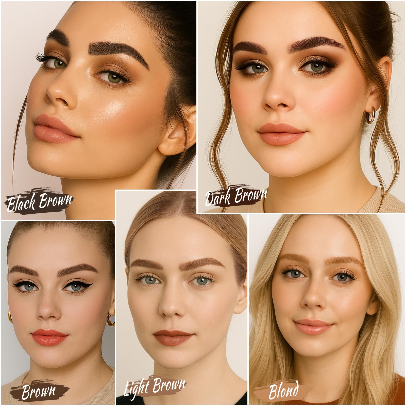 UCANBE tonalidades de cejas para piel variada