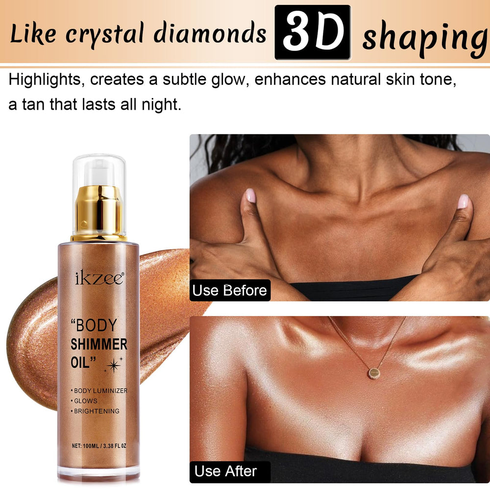 UCANBEMAKEUP Aceite iluminador para mezclar con base: efecto tridimensional suave.