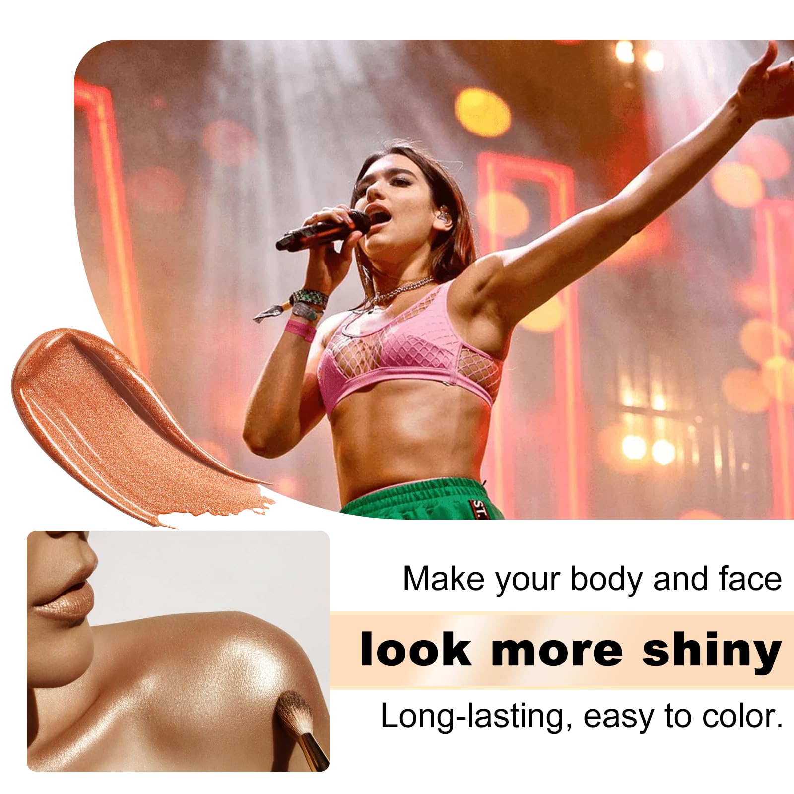 UCANBEMAKEUP Brillo natural para uso diario en piel.
