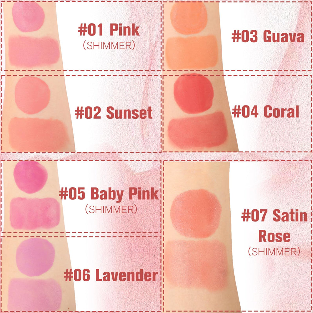 UCANBEMAKEUP Dewy Liquid Blush: tono satin rosado para rubor natural