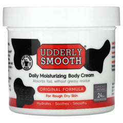 UDDERLY SMOOTH crema corporal 12 oz, hidratación suave para uso diario.
