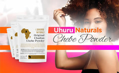Polvo natural de Chad para cabello que busca hidratación y resistencia.