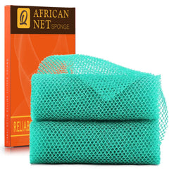 Esponja de baño africana UJFQBH doble pieza verde, ideal para uso diario.