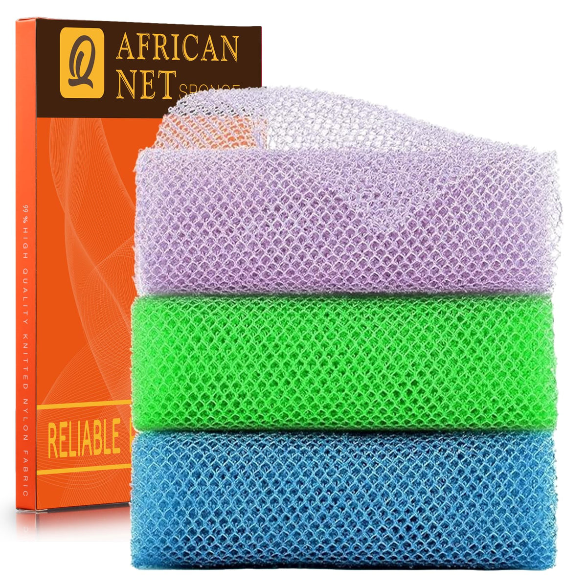 Esponja exfoliante africana morada de UJFQBH para una limpieza suave y revitalizante.