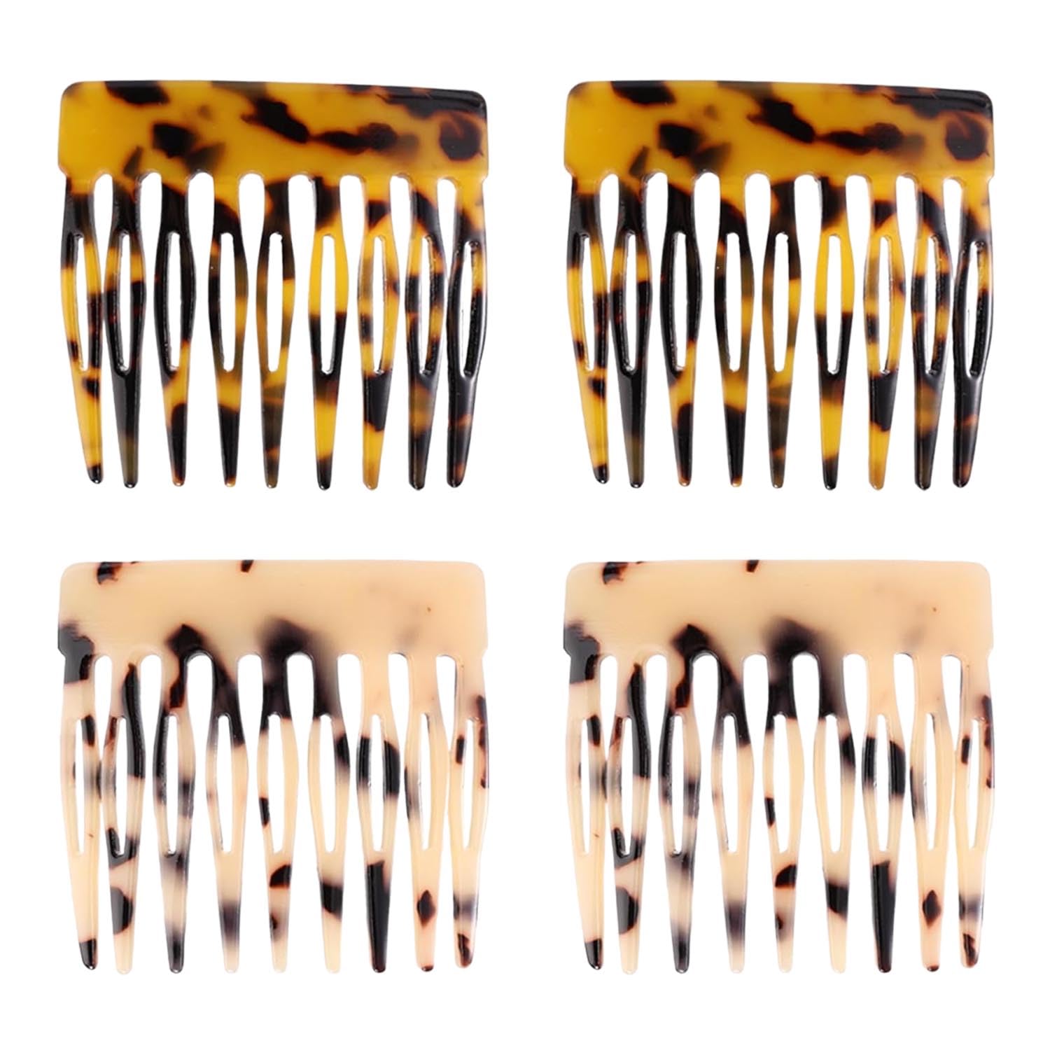 UKSKS peine francés lateral leopardo, estilo chic para cualquier look.