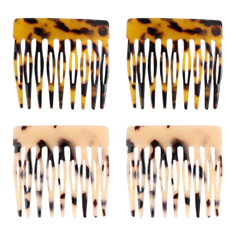 UKSKS peine francés lateral leopardo, estilo chic para cualquier look.