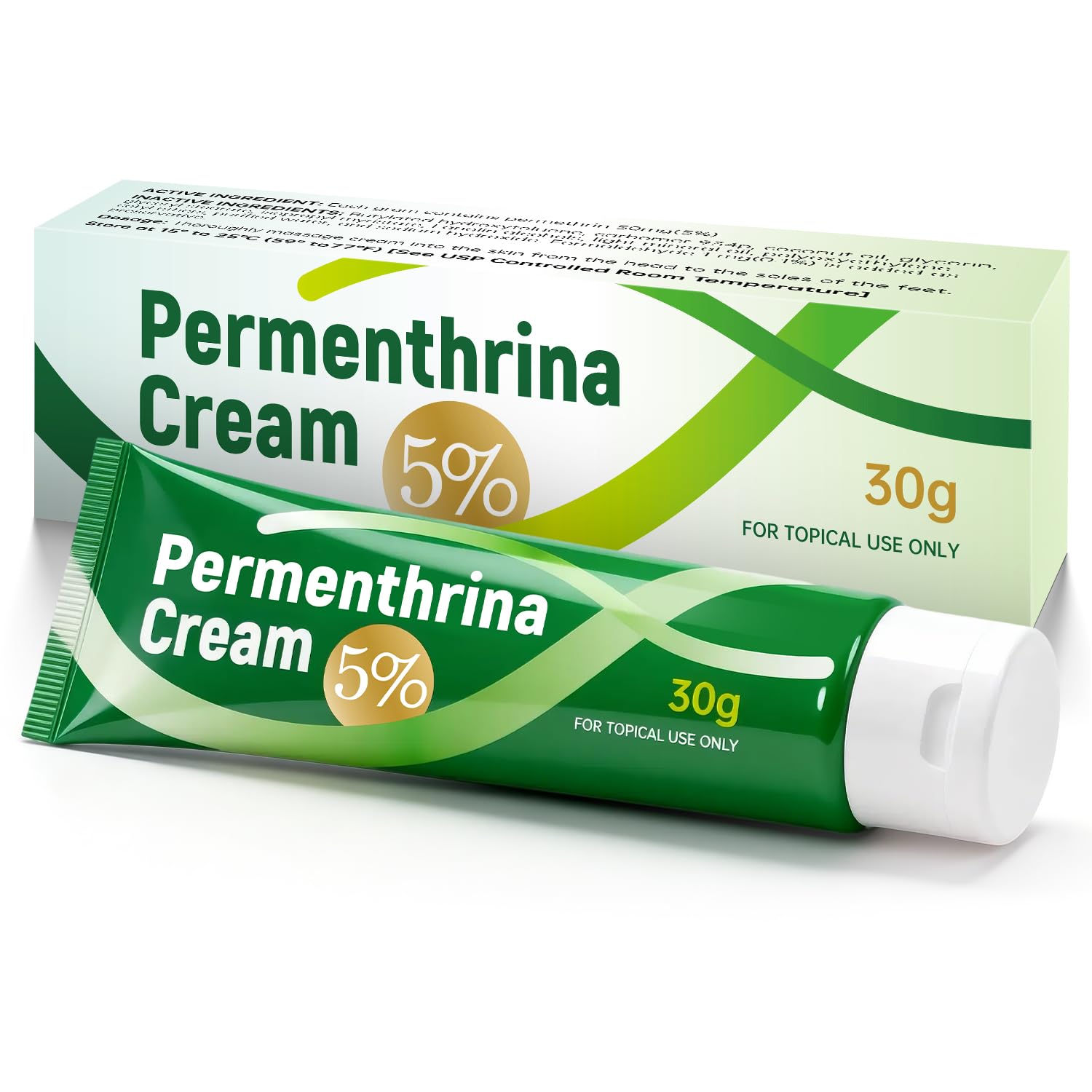 ULARCS Permenthrina crema en frasco de 28 ml para uso diario.