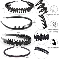 Diadema Ultimute brillo negro, diseño delgado para estilo cómodo todo el día.